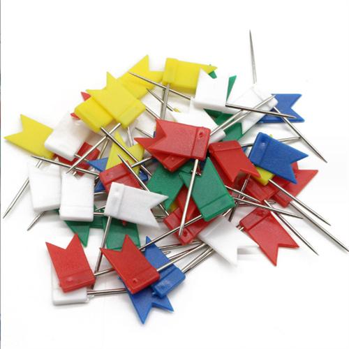 23MM Colorful Plastic Flag Shape Push Pin