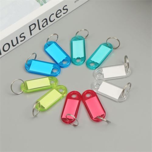 Transluscent Colorful Plastic Key Tag
