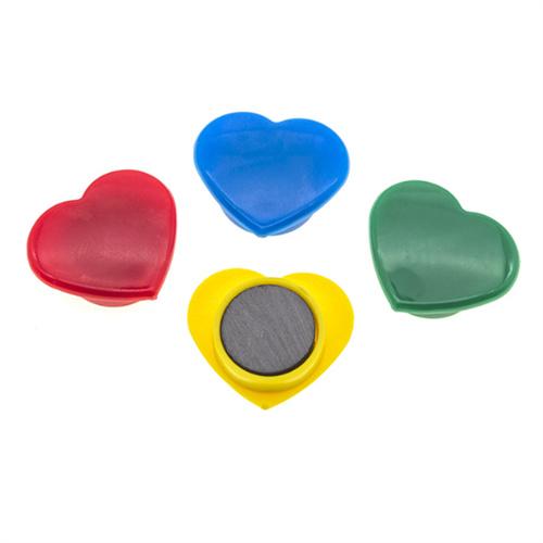 Colorful Heart Shape Plastic Magnetic Button