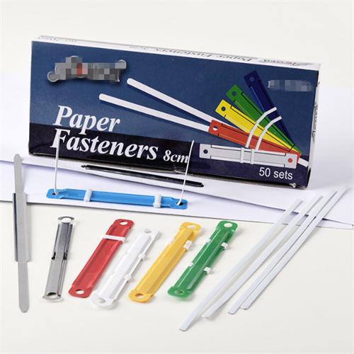 2 Holes Colored Plastic Paper Fastener